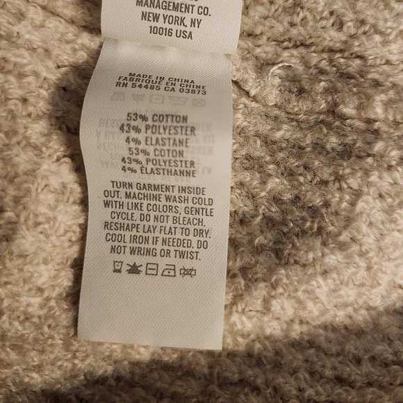 NWT Aerie Cozy Up Cowell Neck Waffle Mini Sweater Dress Heathered Oatmeal L - Picture 7 of 7